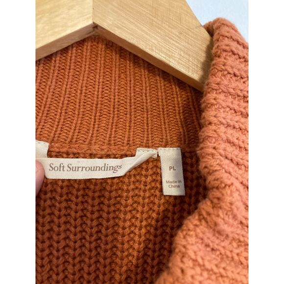 Women's Soft Surroundings Quarter Button Top | Highland Sweater PETITE L… - Picture 4 of 4